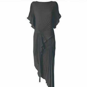 Chic Asymmetrical Black Dress